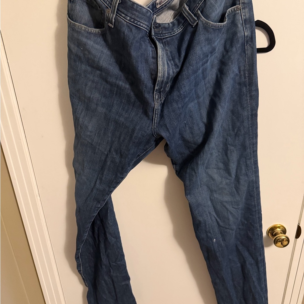 AG Adriano Goldschmied Men's Straight Blue Jeans